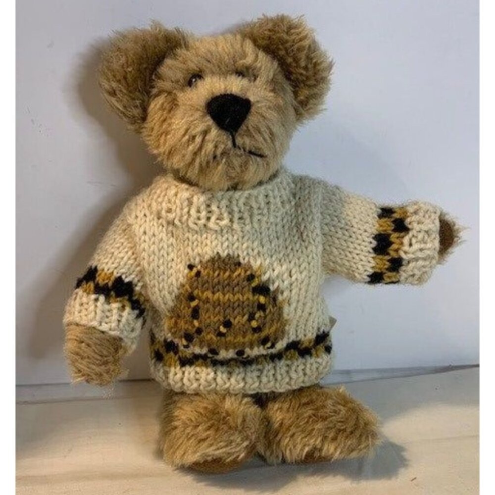 Boyds Busley Bear 8" Tall with Tag with Sweater Honey Hive